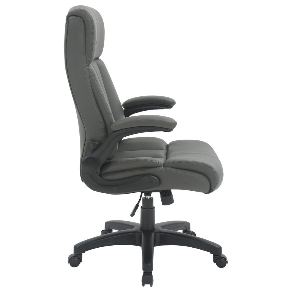 Rta Products Llc Ultra-Padded Executive Office Chair with Flip-Up Armrests in Grey, , large