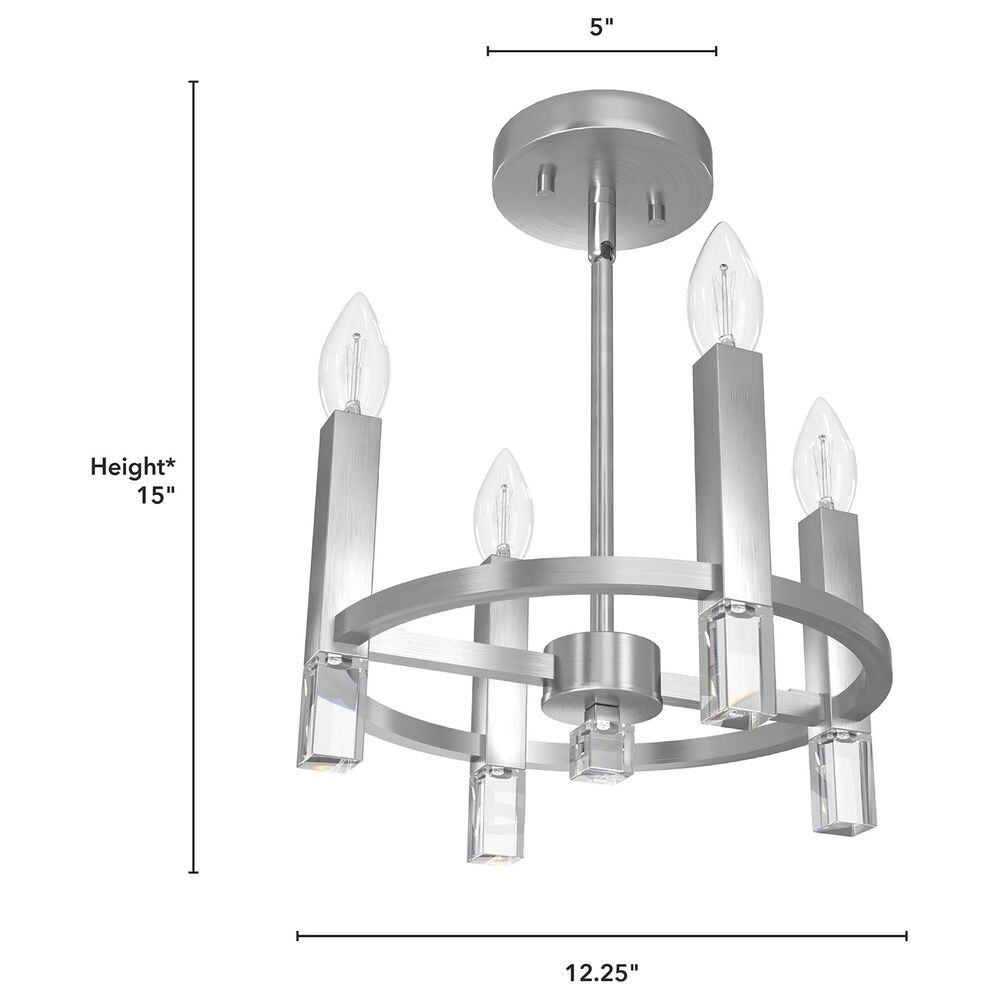 Hunter Sunjai 4-Light Semi-Flush Mount in Brushed Nickel, , large