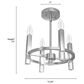Hunter Sunjai 4-Light Semi-Flush Mount in Brushed Nickel, , large