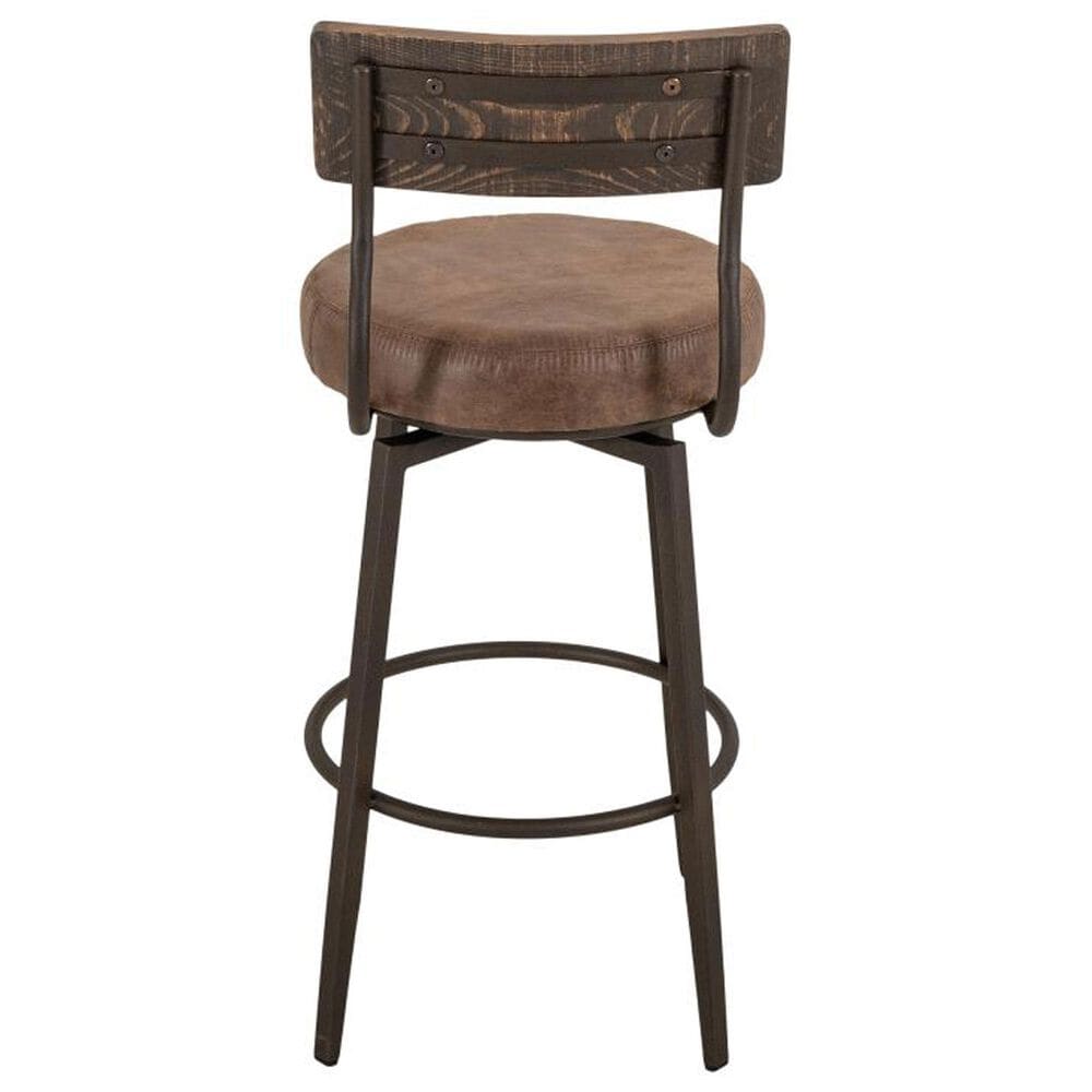 Fallridge Castana 30&quot; Barstool in Brown Faux Leather, , large