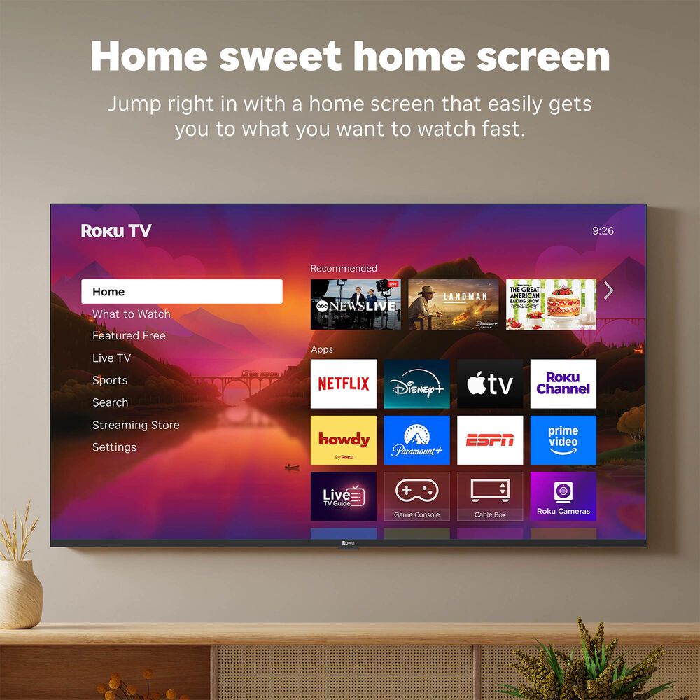 Roku 65" Class Plus Series QLED Mini-LED in Black - Smart TV, , large