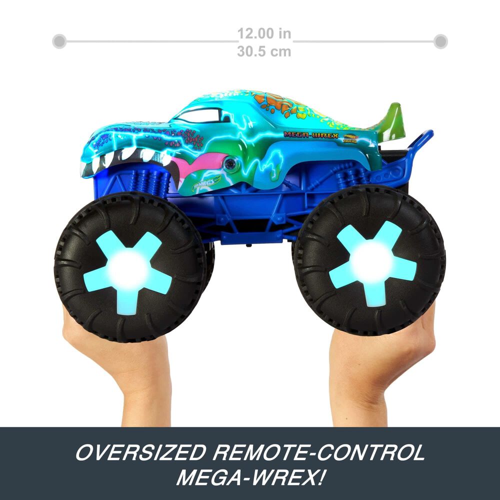 Mattel Monster Trucks Mega-Wrex Alive Remote-Control Vehicle in Multicolor, , large