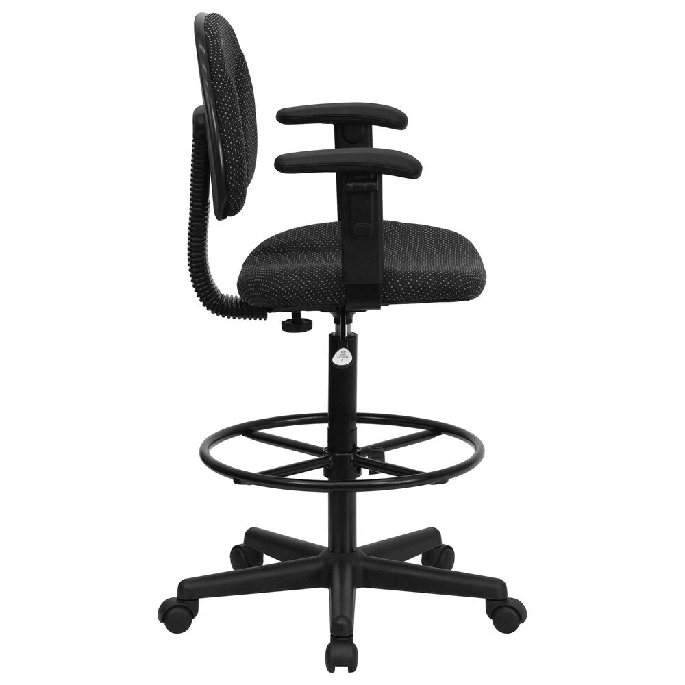 Flash Furniture Drafting Chair in Black, , large