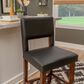 Linon Home Decor Vega Counter Stool with Black Cushion in Espresso, , large