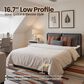 HOMLUX Plush Queen Mattress with Grey Headboard, , large