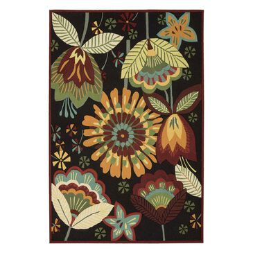 Nourison Fantasy FA12 1"9" x 2"9" Black Scatter Rug, , large