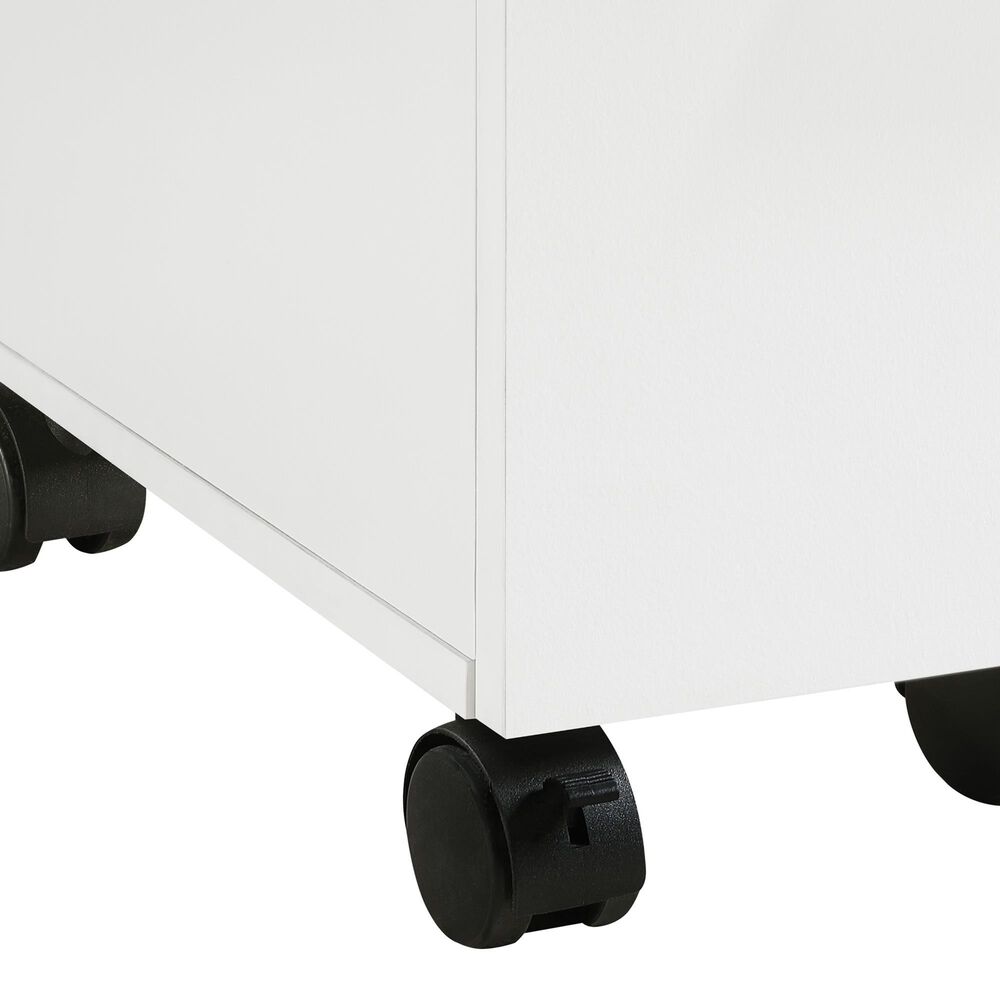 OSP Home Prado 3-Drawer Mobile File Cabinet in White, , large