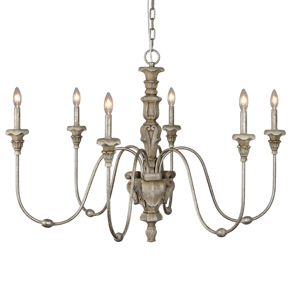 Southern Lighting Saddlebrook Chandelier in Distressed Silver, , large