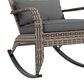 Hearth and Haven Outdoor Adirondack Rocking Chair in Gray, , large