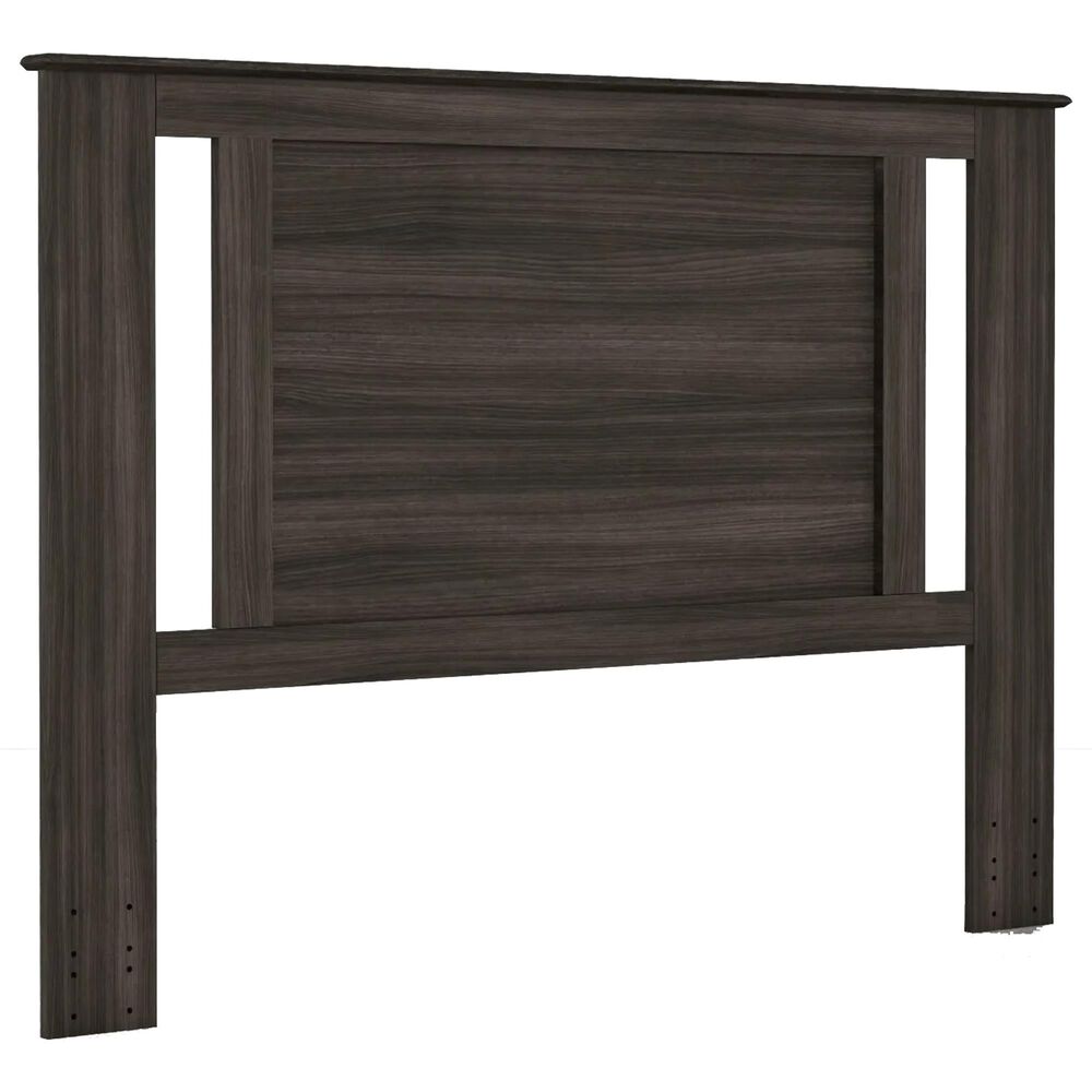 Lemoore Essential Queen/Full Panel Headboard with Side in Grey Walnut, , large