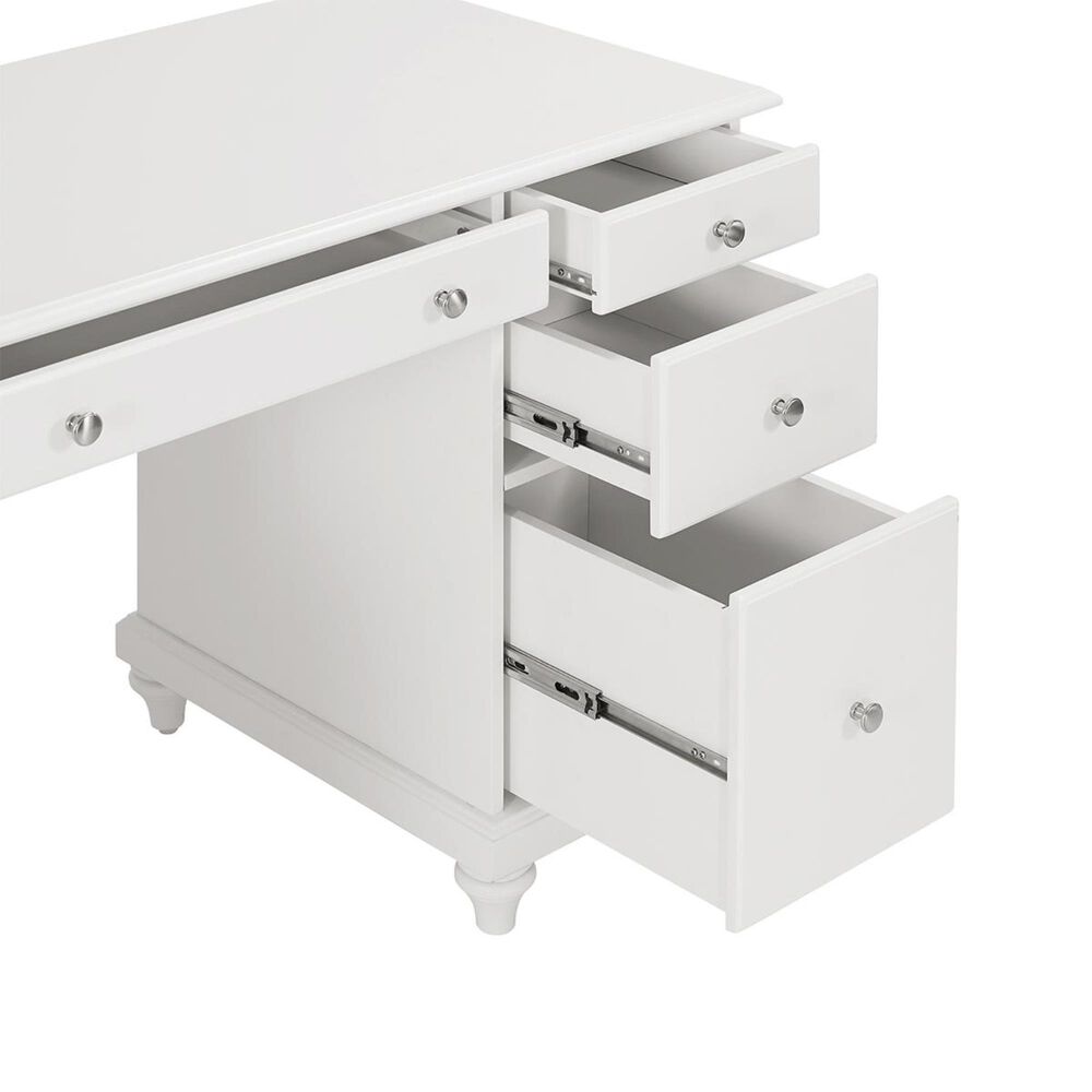 Crosley Furniture Palmetto Computer Desk In White Finish, , large