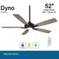 Minka-Aire Dyno 52" Ceiling Fan with Seashore Grey Blades in Coal, , large