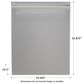 Fulgor Milano 24" Steel Tub Build-In Distinto Handle Dishwasher in Stainless Steel, , large