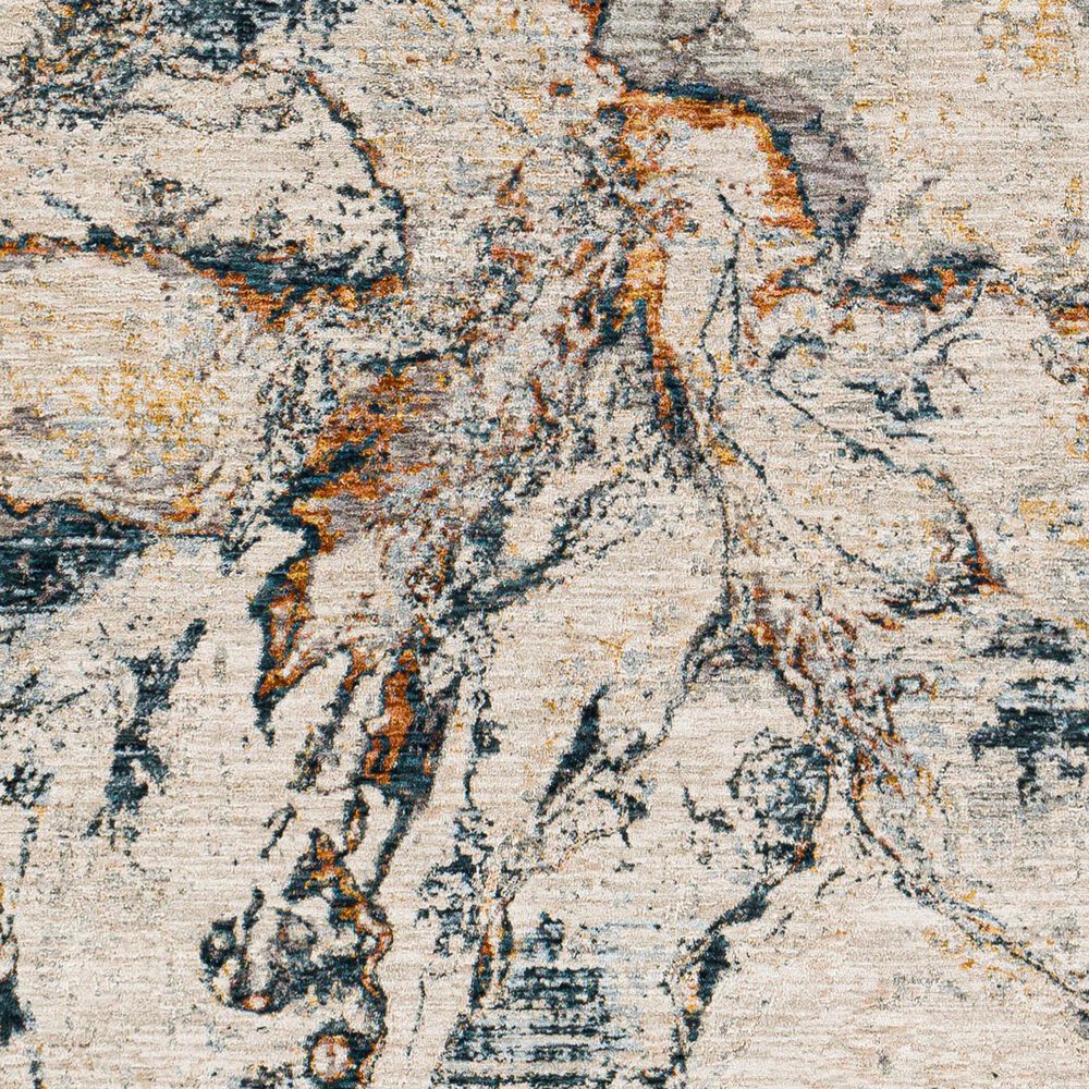 Surya Laila LAA-2316 10&#39; x 14&#39; Teal, Orange, Saffron, Gray, Beige and Cream Area Rug, , large