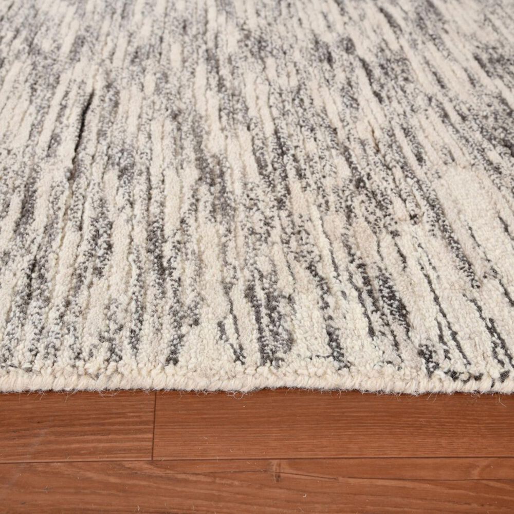 Amer Rugs Mexico Ivory and Charcoal 3'6" x 5'6" Area Rug, , large