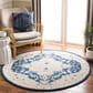 Safavieh Micro-Loop 5" Round Navy and Ivory Area Rug, , large