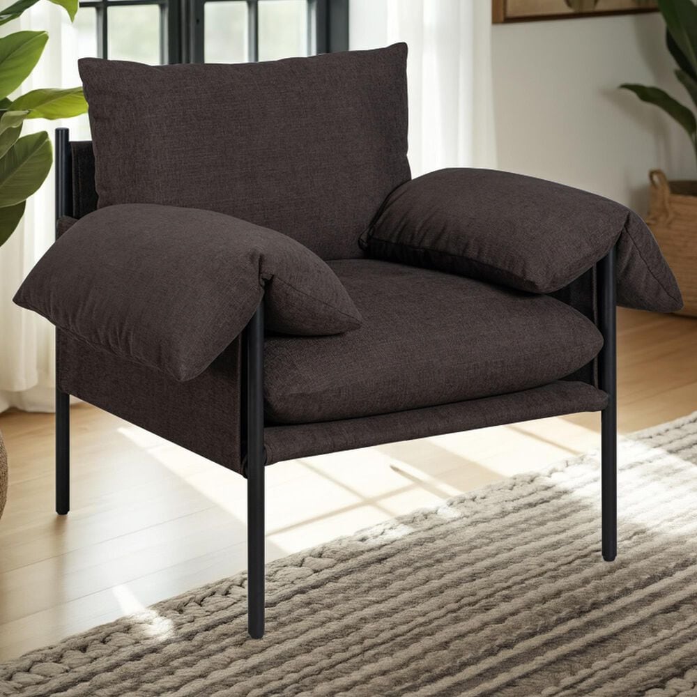 Blue River Bloom Accent Chair in Rich Brown, , large