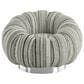 Emerald Home Furnishings Lily Pumpkin Swivel Chair in Black Stripe, , large