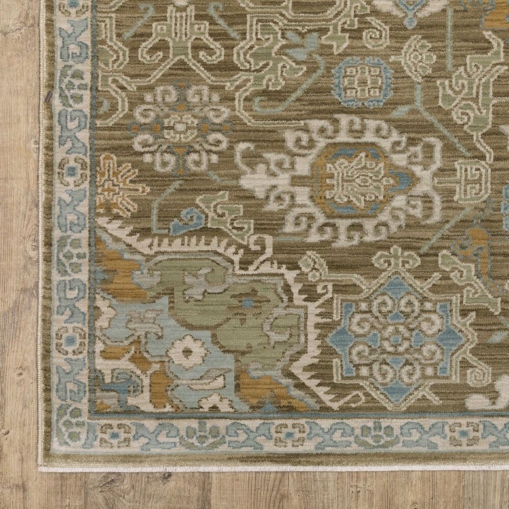 Oriental Weavers Maeve MAE13 Brown and Blue 2'3" x 7'6" Runner, , large