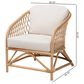 Baxton Studio Patsy Rattan Arm Chair in White, , large