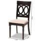 Baxton Studio Lucie Side Chair with Sand Cushion in Espresso Brown (Set of 4), , large