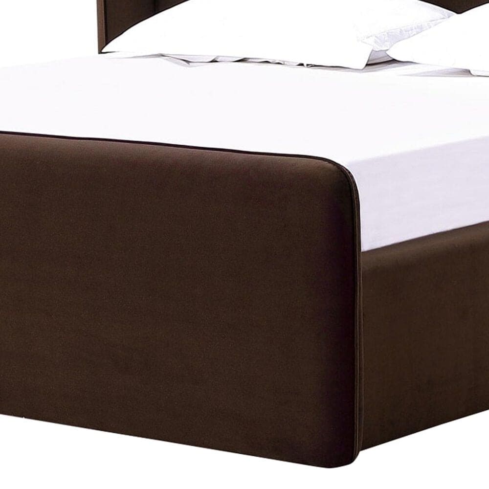 37B Bacall King Upholstered Wingback Platform Bed in Cola, , large