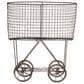 Creative Coop Metal Rolling Laundry Cart with Rack in Grey, , large