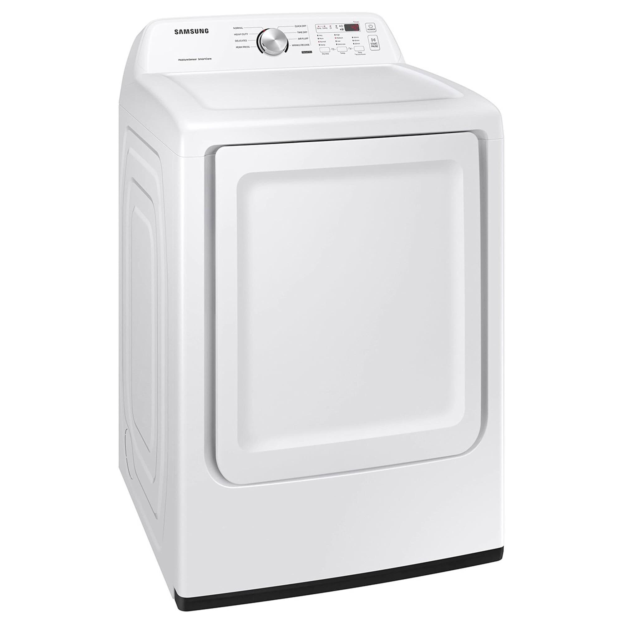 Samsung 4.5 Cu. Ft. Top Load Washer and 7.2 Cu. Ft. Electric Dryer Laundry Pair in White NFM