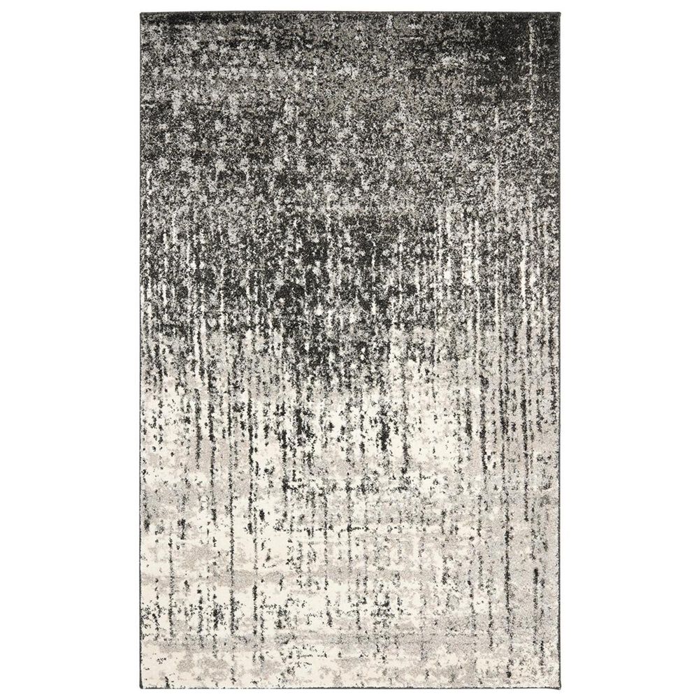 Safavieh Retro RET2770-9079-10 10" x 14" Black/Light Grey Area Rug, , large