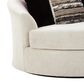 Ashley Cambri Oversized Round Swivel Chair in Snow, , large