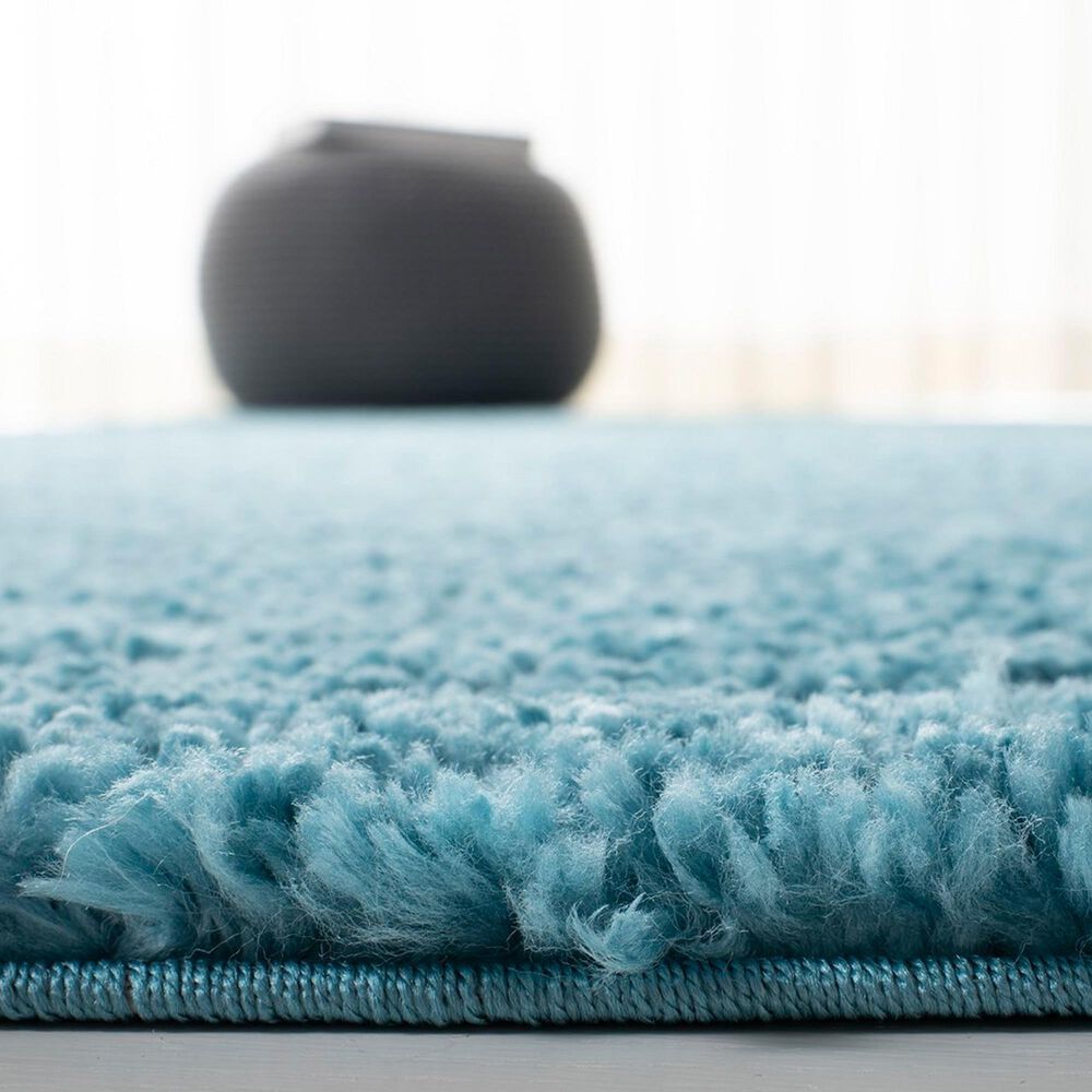 Safavieh August Shag 9&#39; Square Turquoise Area Rug, , large