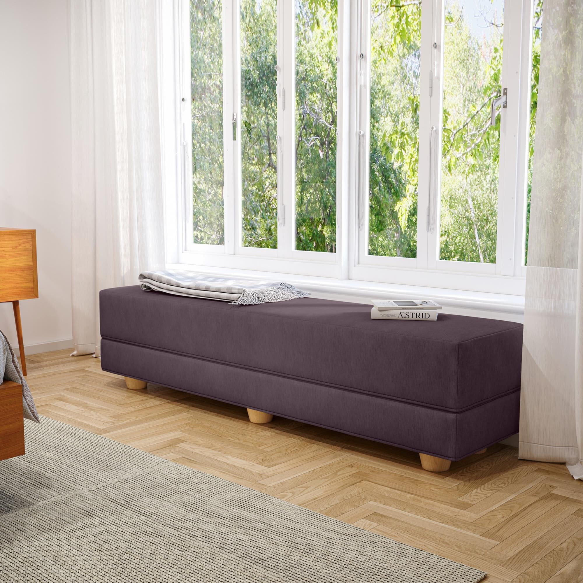 Jaxx Camden Twin Fold-Out Bench in Pinot