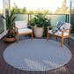 Dalyn Rug Company Hinton 10" Round Navy Indoor/Outdoor Area Rug, , large