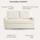 Lifestyle Solutions Galloway Convertible Loveseat in Ivory, , large