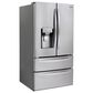 LG 28 Cu. Ft. Capacity 4-Door French Door Refrigerator in Stainless Steel, , large