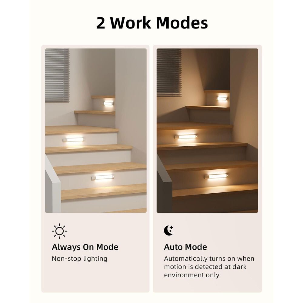 HOMLUX 11" Motion Sensor LED Light in Bar White (Set of 3), , large