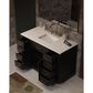 Lexora Home Abbey 48" Single Bathroom Vanity in Black Oak with 2 cm White Quartz Top and Rectangular Sink, , large