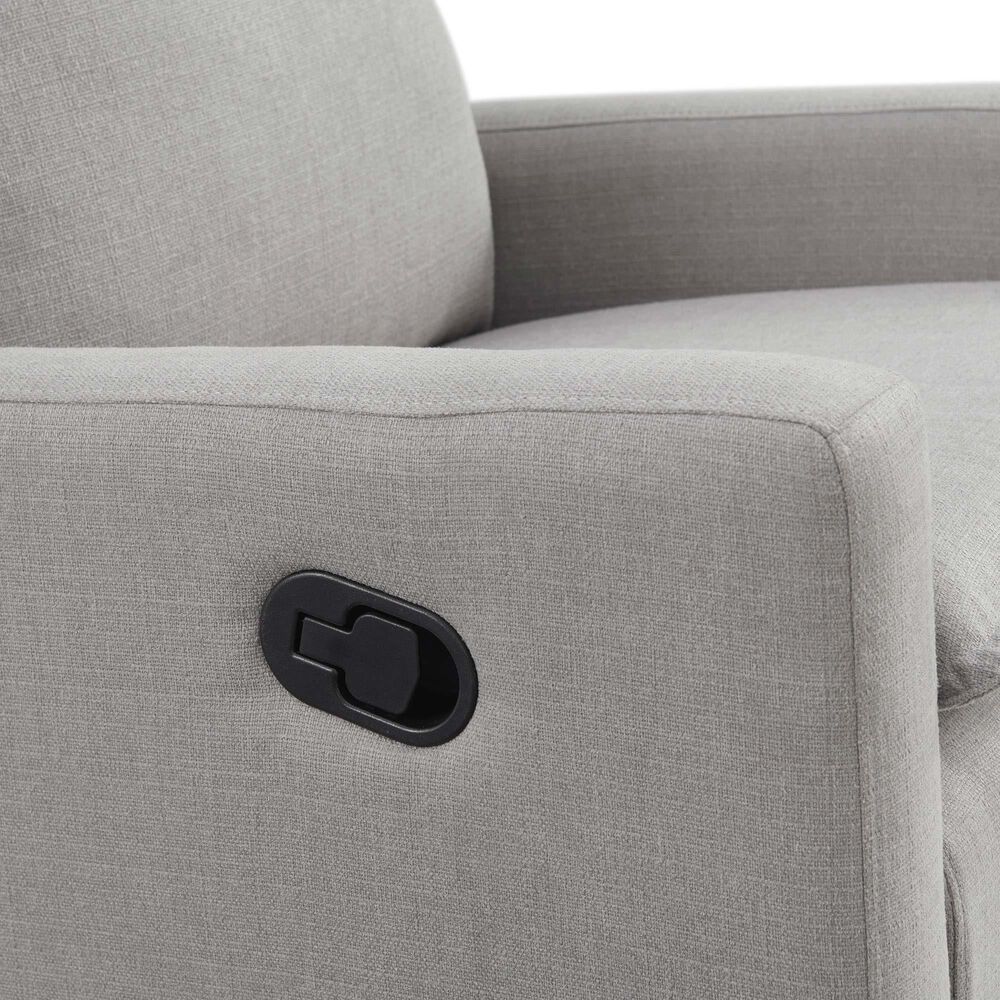 M Design Village Uptown Swivel Push Back Rocker Recliner in Gray, , large