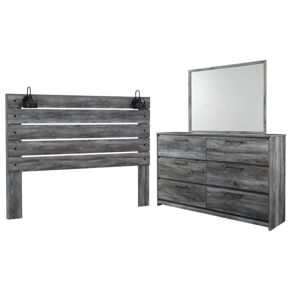 Ashley Baystorm 3-Piece King Panel Headboard Set in Gray, , large