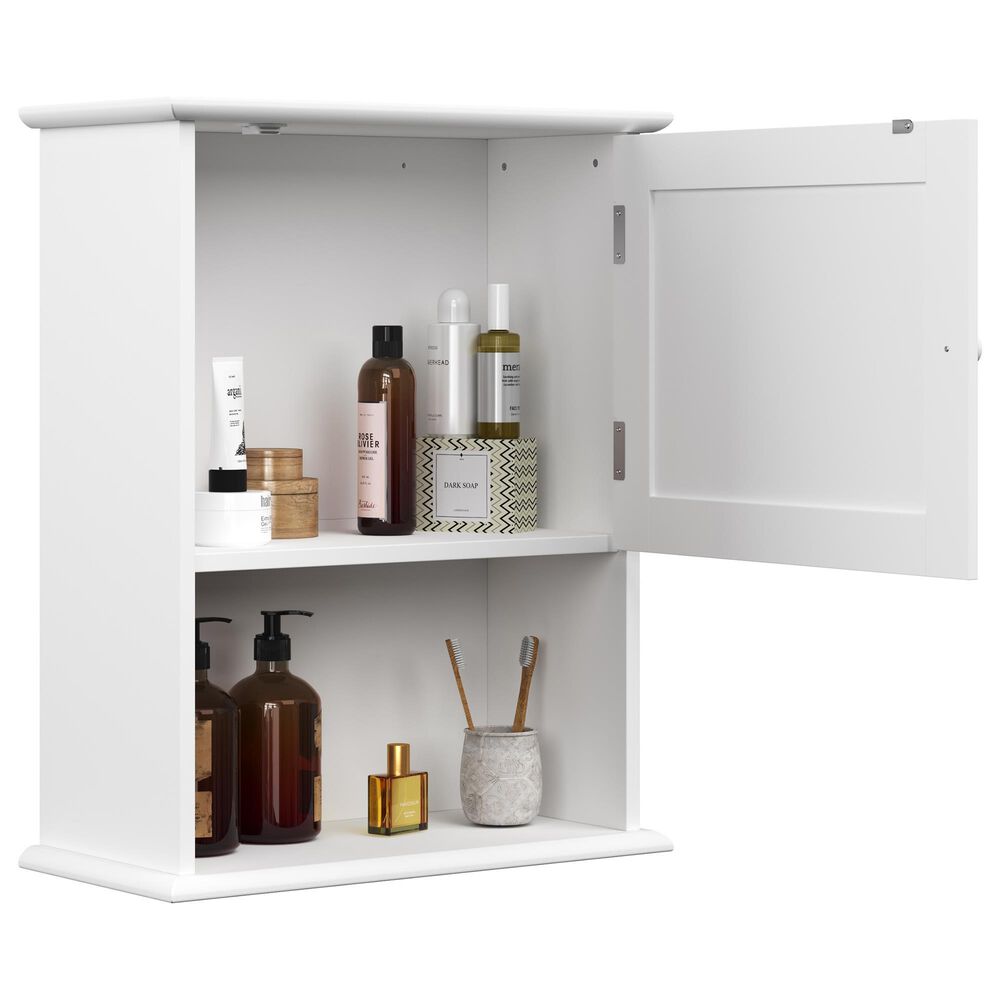 Timberlake Wall Mount Storage Cabinet in White, , large