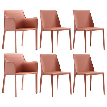 Dayton Paris 6-Piece Dining Chair Set in Clay, , large