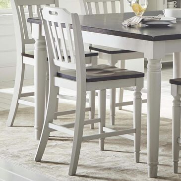 Waltham Orchard Park Slat back Counter Height Stool in Gray and Brown, , large