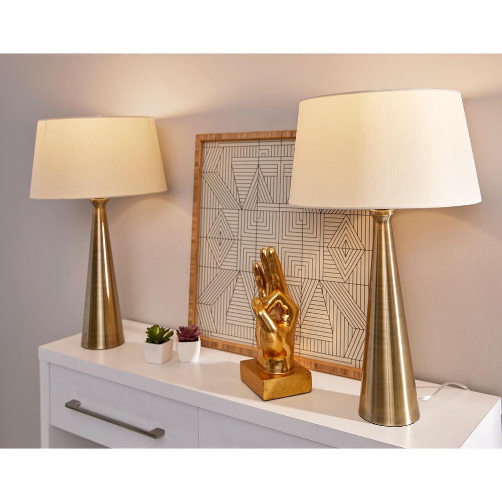 Adesso Lucy Table Lamp in Antique Brass &#40;Set of 2&#41;, , large
