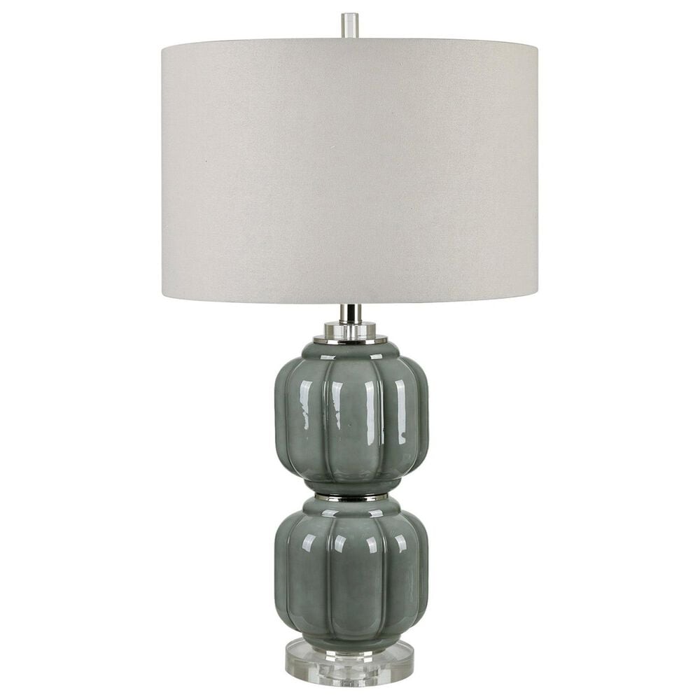 Crestview Collection Genevieve Table Lamp in Green and Silver, , large