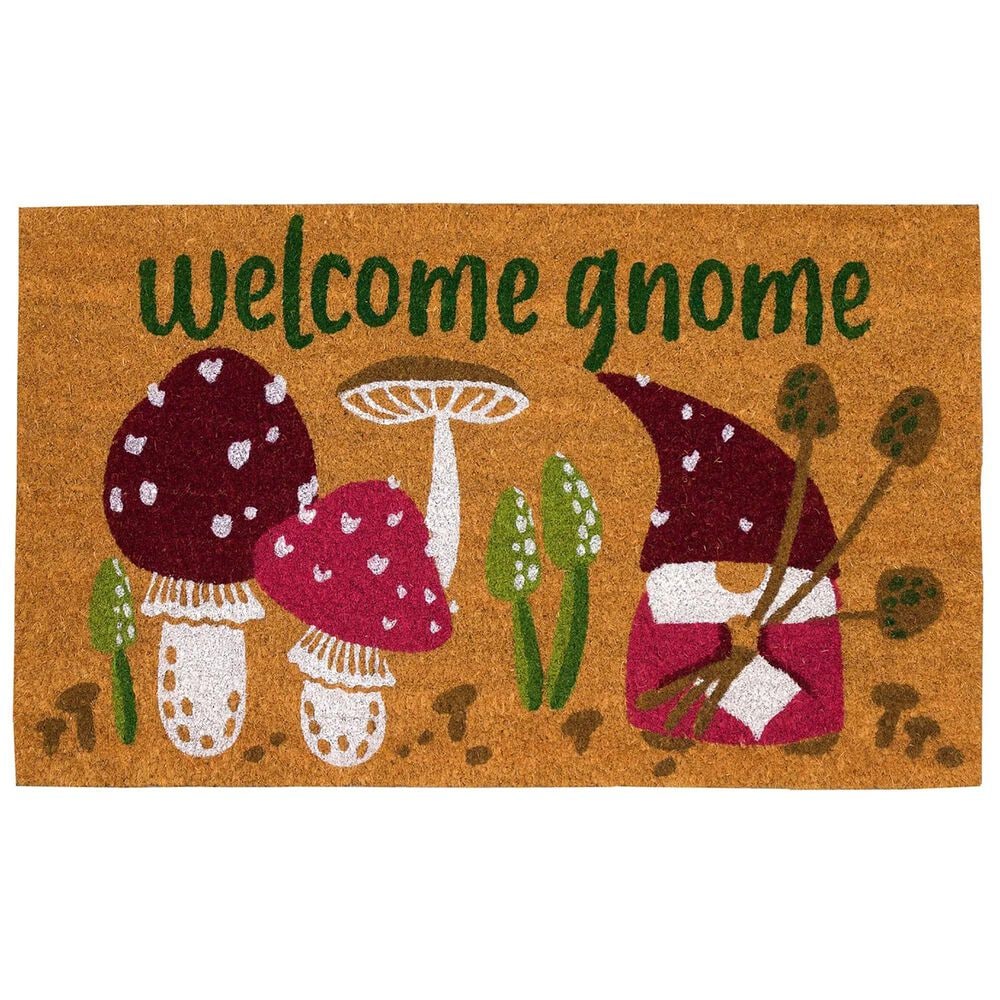 Trans-Ocean Import Natura Welcome Gnome 2" x 3" Natural Indoor/Outdoor Door Mat, , large