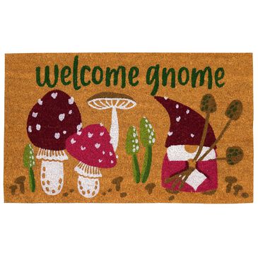 Trans-Ocean Import Natura Welcome Gnome 2" x 3" Natural Indoor/Outdoor Door Mat, , large