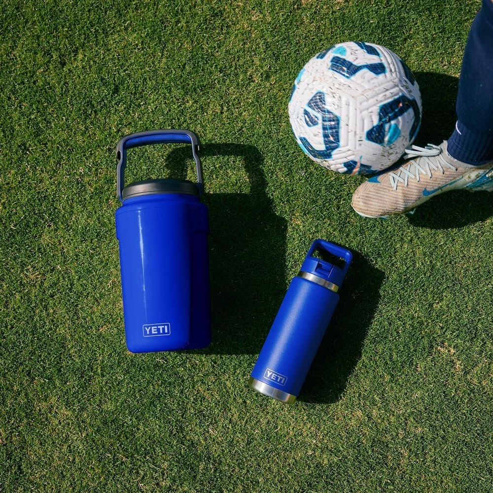 YETI Rambler 26 Oz Water Bottle with Color-Blocked Straw Cap in Royal Blue, , large