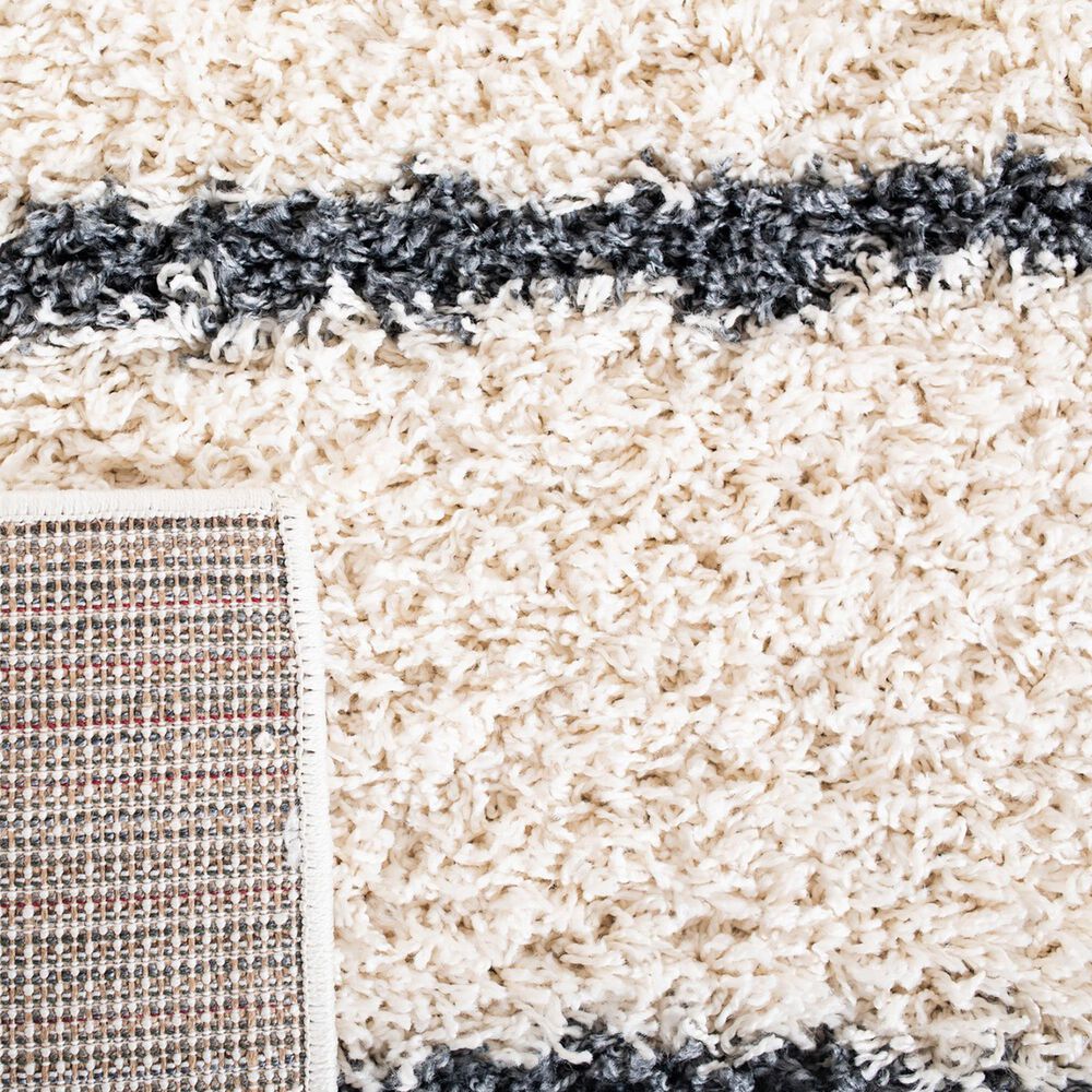 Safavieh Venus Shag VNS604B 6&#39; x 9&#39; Ivory and Dark Grey Area Rug, , large