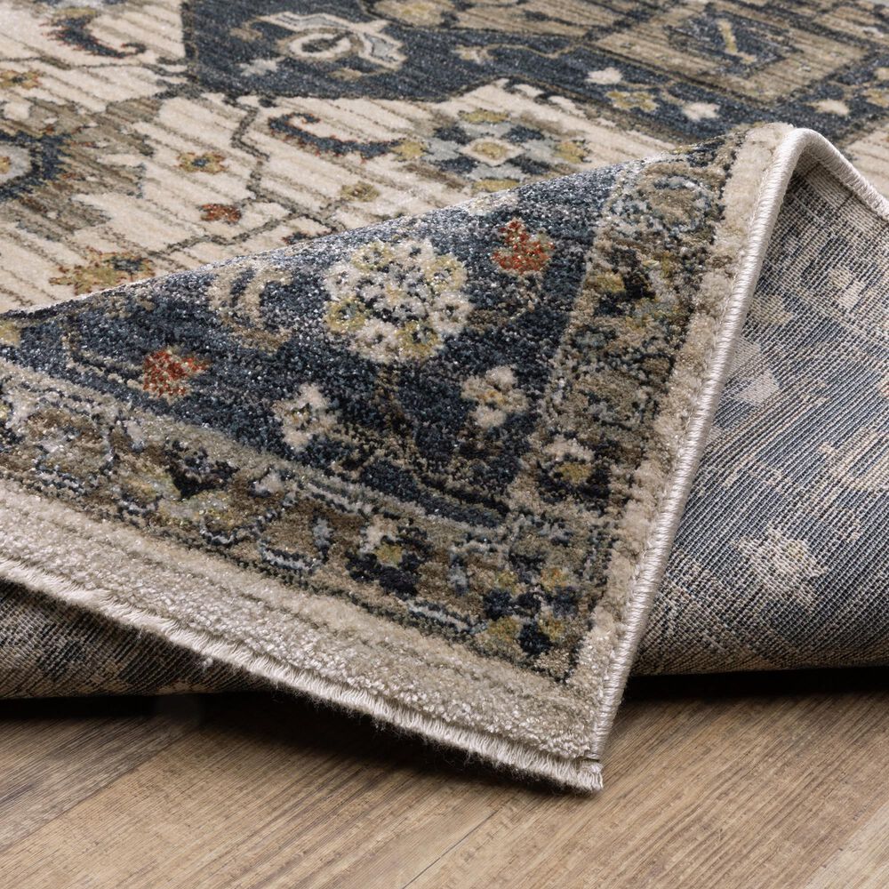 Oriental Weavers Eliana Blue and Brown 2&#39;3&quot; x 7&#39;6&quot; Runner, , large