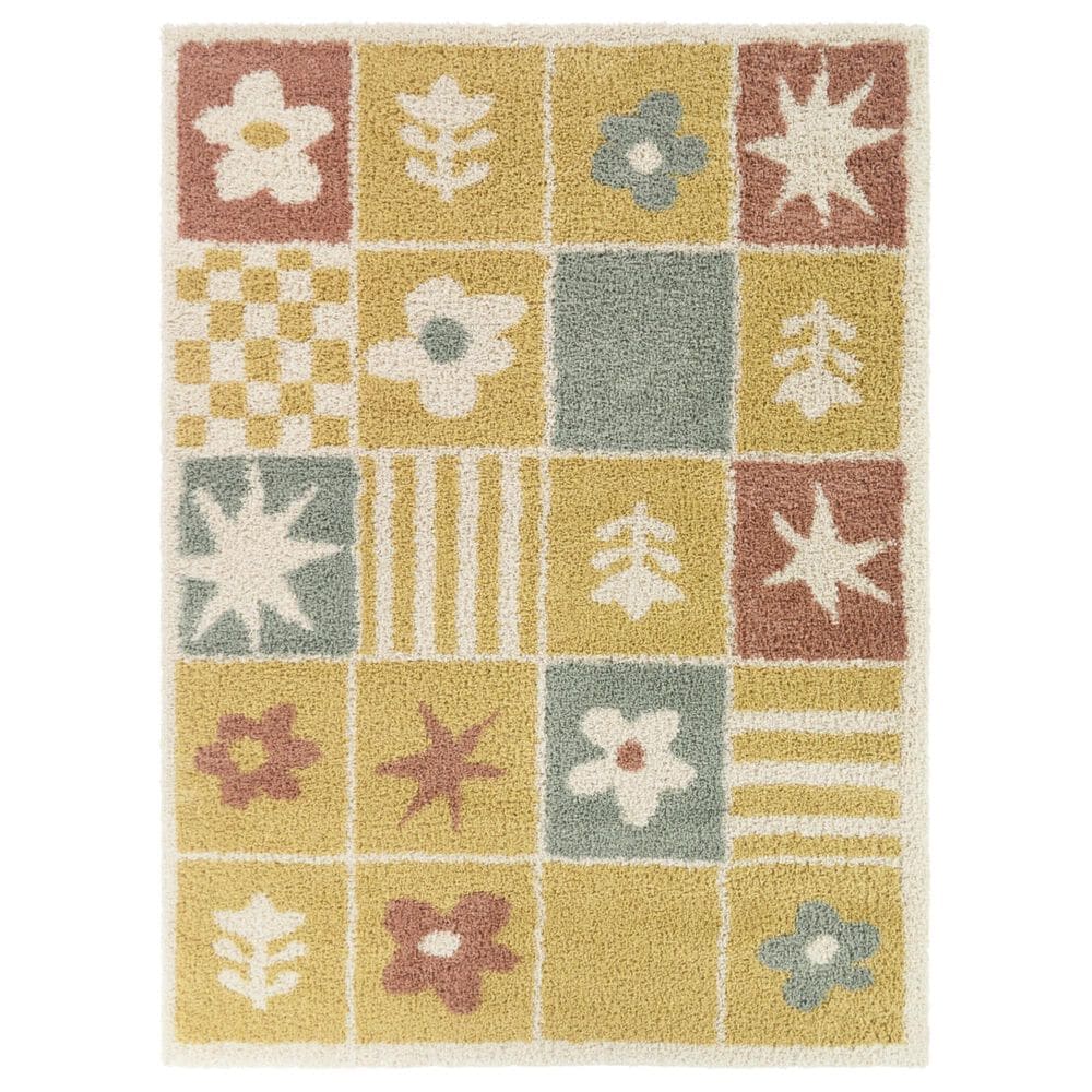 Balta Rugs Stella Atlas Yellow 5"3" x 7" Kids Area Rug, , large